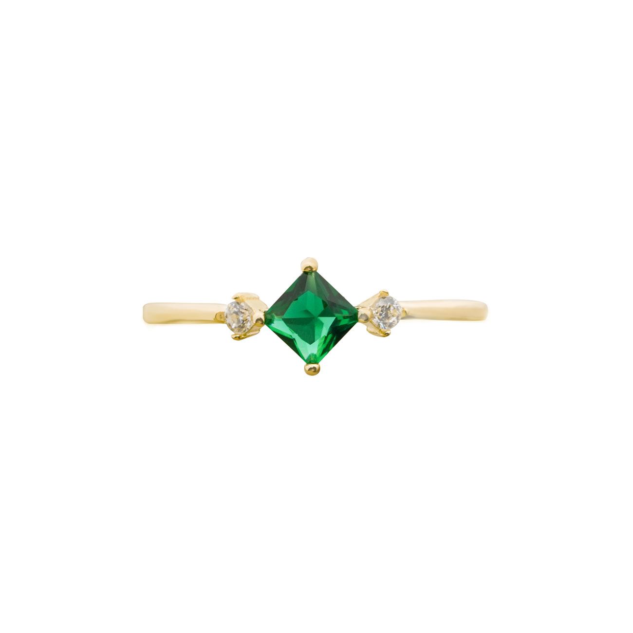 Casual Geometry CZ Rhombus 925 Sterling Silver Adjustable Ring