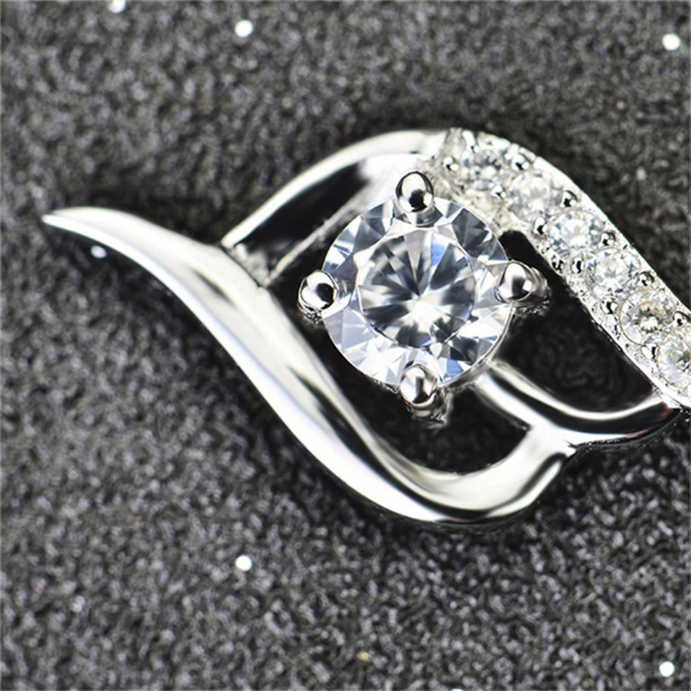 White Water Drop CZ Trendy 925 Sterling Silver Pendant