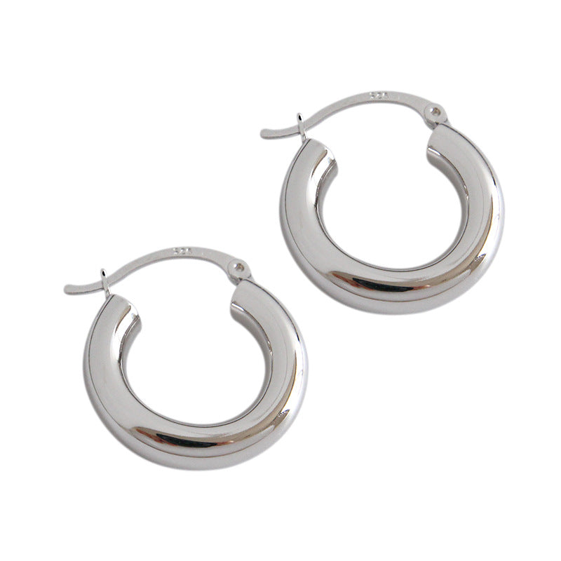 925 Sterling Silver Huggie Hoop Earrings