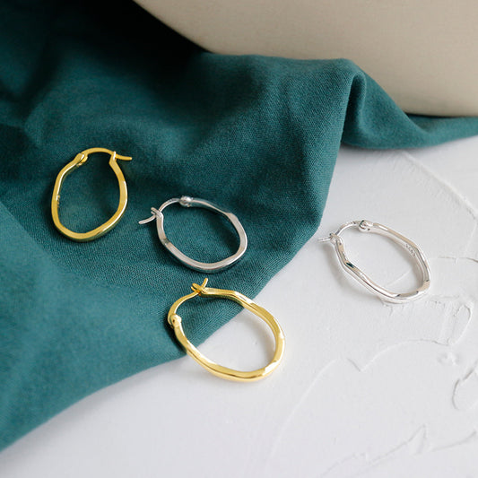 Organic Hoop Earrings