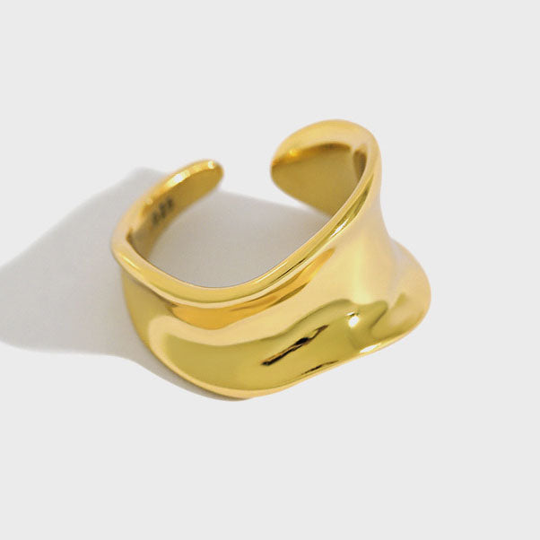 Wide Wave Ring