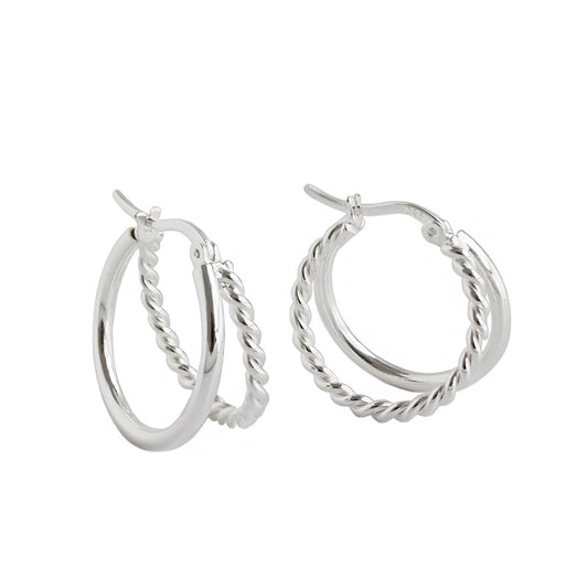 Double Layers Hoop Earrings