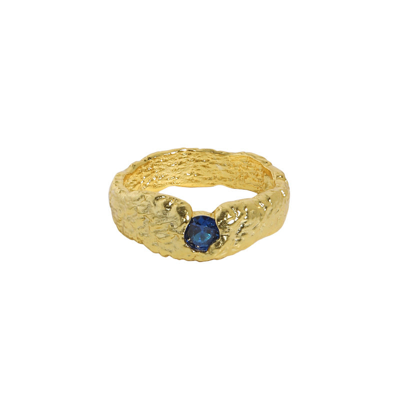 Blue Cubic Zirconia Ring