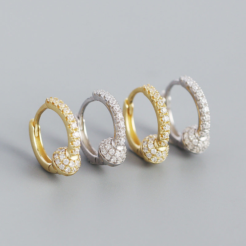 Knot Huggie Hoop Earrings