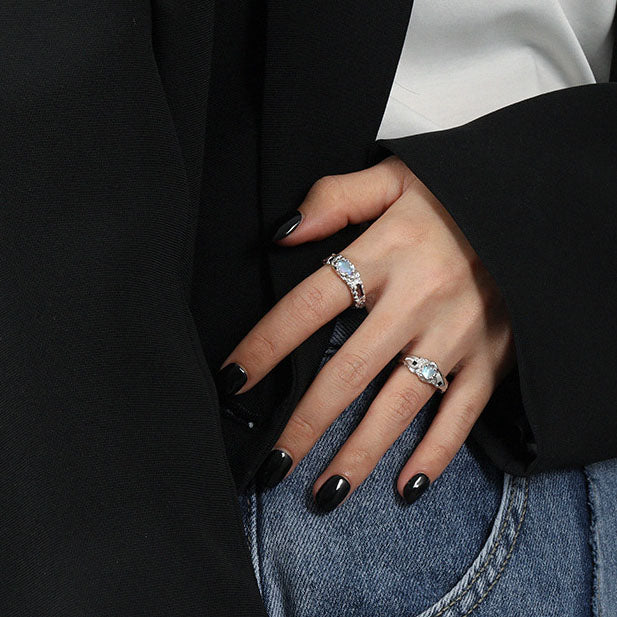 Multi Moonstone Ring