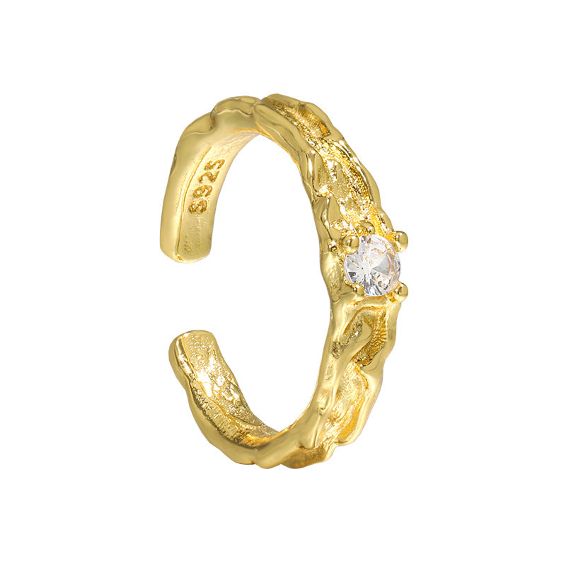 Stylish Ring with Cubic Zirconia Feature Stone