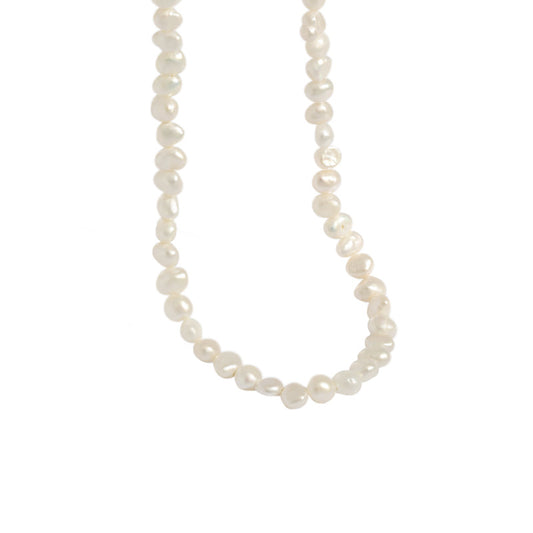 Baroque Freshwater Pearl 925 Sterling Silver Necklace