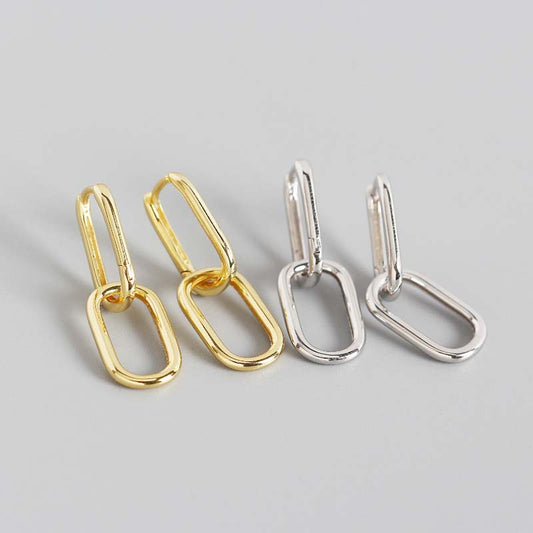 Ellipse Chain Earrings