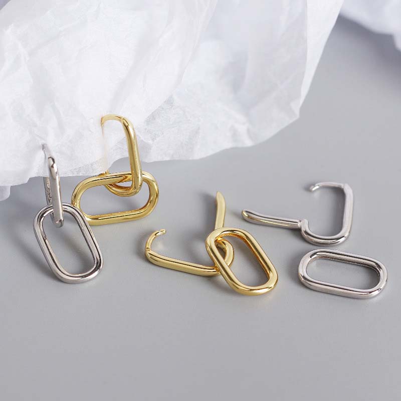 Ellipse Chain Earrings