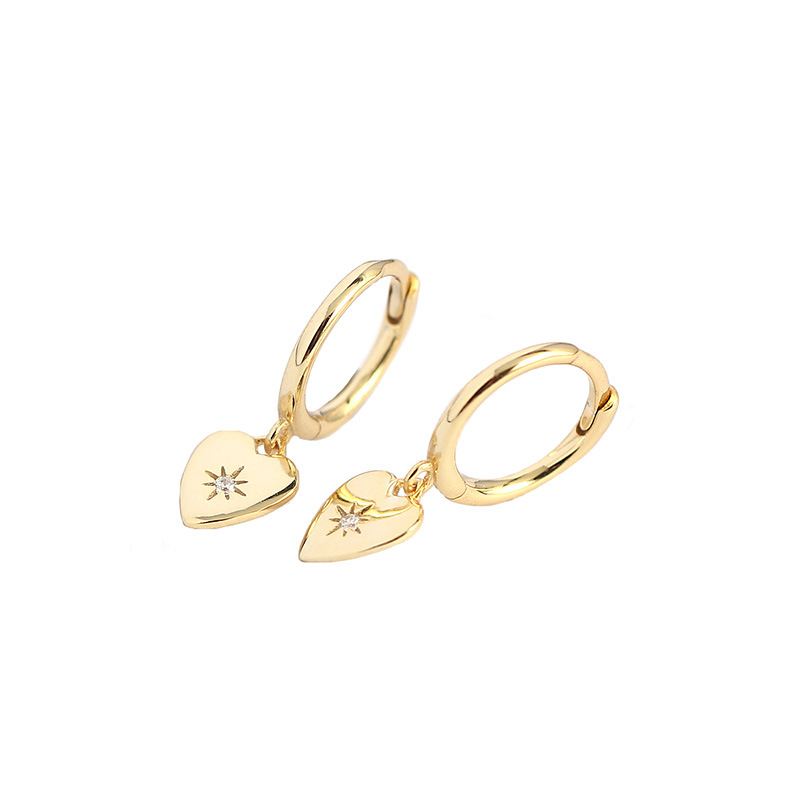 Cubic Zirconia Heart Earrings